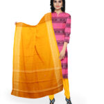 Red black handloom cotton sambalpuri dress material