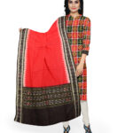 Multicolor black handloom cotton sambalpuri dress material