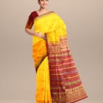 Chrome Yellow Multicolour Silk Handloom Sambalpuri Saree