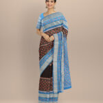 Black denim cotton handloom sambalpuri saree