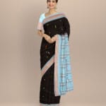 Black capri cotton handloom sonepur saree