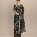 Black black silk handloom sambalpuri saree