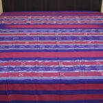 Brick red dark magenta handmade sambalpuri cotton bedsheet