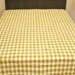 White copper checked handmade sambalpuri cotton bedsheet