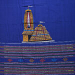 Dark blue multi colour Handmade Cotton Dhala pathara parada