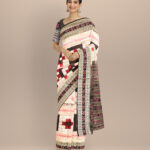 Multicolor black bichitrapuri silk handloom sambalpuri saree