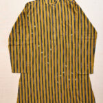 Exclusive golden rod & black sambalpuricotton gents kurta