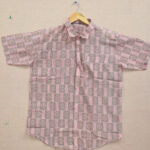 Exclusive chinese violet  pink sambalpuri cotton gents shirt