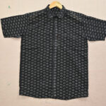 Exclusive black sambalpuri cotton gents shirt