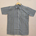 Exclusive gray sambalpuri cotton gents shirt