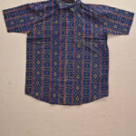 Exclusive dark blue sambalpuri cotton gents shirt