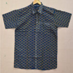Exclusive dark blue cotton gents sambalpuri shirt
