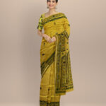 Yellow multicolour handloom sambalpuri silk saree