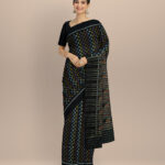 Black silk handwoven khandua saree
