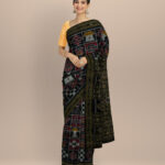 Black silk khandua handloom saree