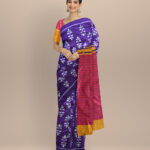 Purple handloom silk khandua saree