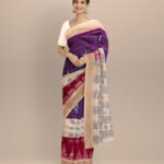 Multicolor Cream Silk Handloom Sambalpuri Saree