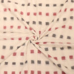 White black red cotton handloom sambalpuri fabric