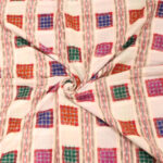 White multicolour cotton handloom sambalpuri fabric