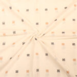 White multicolour cotton handloom sonepur fabric