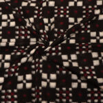 Black white magenta cotton handloom sambalpuri fabric