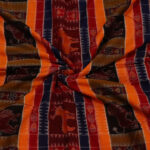 Multicolor black handloom cotton sambalpuri fabric