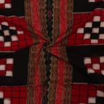 Red black cotton sambalpuri handloom fabric