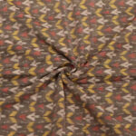 Grey maroon cotton handloom sambalpuri fabric