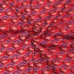 Multicolor claret cotton handloom sambalpuri fabric