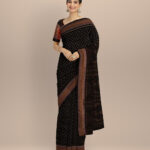 Black cotton hand loom nuapatna saree
