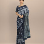 Black black silk handloom sambalpuri saree
