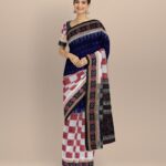 Multicolor black cotton handloom sambalpuri saree