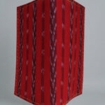 Red black handmade cotton card holder