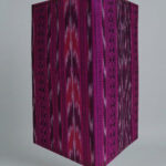 Purple black handmade cotton card holder