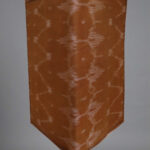 Brown gray cotton handmade card holder