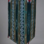 Teal green multi colour handmade cotton card holder