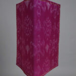 Purple gray handmade cotton card holder