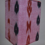 Beige gray handmade cotton card holder