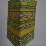 Beige gray cotton handmade card holder