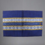 Cyan blue golden handmade cotton folder
