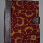 Maroon golden handmade cotton notebook