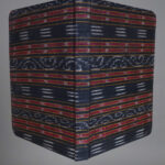 Black multicolour handmade cotton notepad