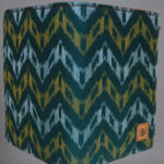 Dark green multicolour cotton handmade passport holder