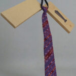 Sky blue multicolour handmade cotton tie