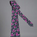 Black purple handmade silk tie