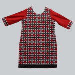 Exclusive Dark Red and Multicolour (Tie and Dye) Sambalpuri Cotton Ladies Kurti