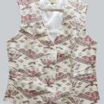 Exclusive Cream (Tie And Dye) Sambalpuri Cotton Ladies Waist Coat
