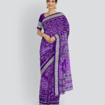 Purple Deep Lilac Silk Handloom Sambalpuri Saree