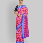 Multicolor CG Blue Cotton Handloom Nuapatna Saree