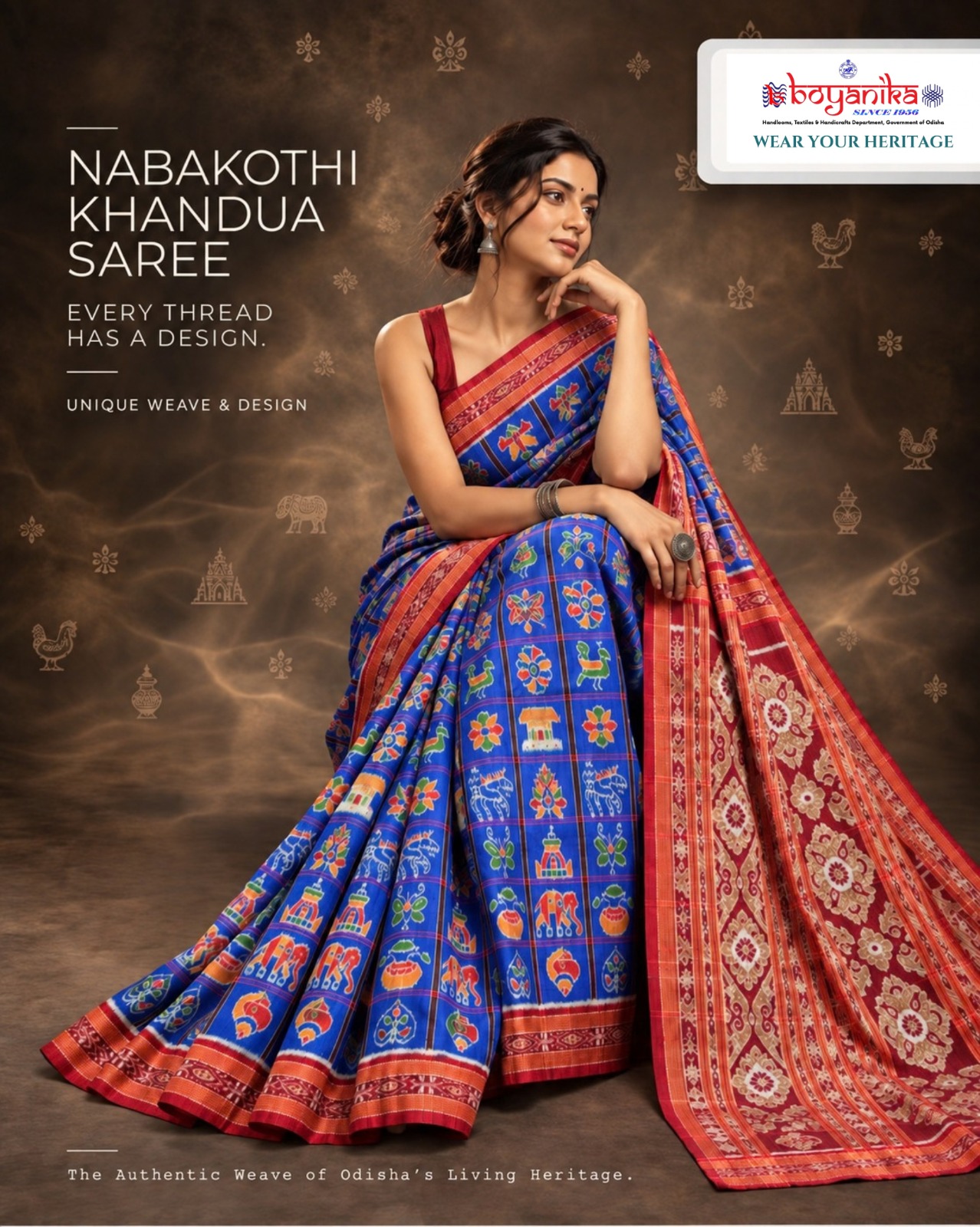 BOYANIKA | NABAKOTHI KHANDUA — NINE MOTIFS. ONE TIMELESS HERITAGE. Nine distinctive compartments. Auspicious motifs.…